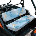 thumbnail image 3 of HUIACONG Marble Texture UTV Seat Covers Waterproof Polyester Breathable UTV Seat Covers Protector Non-Slip Soft for Kawasaki Mule 3010, 3 of 7