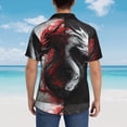 thumbnail image 3 of Lsque Cool Black And White Dragon pattern Hawaiian Shirt for Men, Unisex Summer Beach Casual Short Sleeve Button Down Shirts-Large, 3 of 9