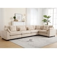 thumbnail image 2 of Oversized Modular, Convertible | Beige Corduroy Sofa for Living Room, Offers Comfort, Flexibility & Easy Assembly, 2 of 5