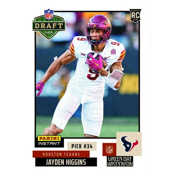 NFL 2025 Instant Draft Night Football   Jayden Higgins #28 (Rookie)