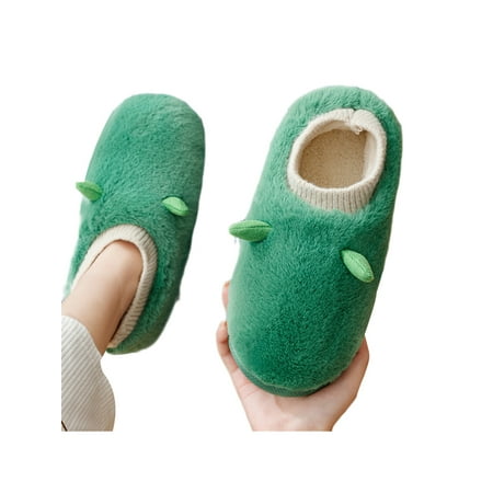 

Harsuny Unisex House Shoes Plush Animal Slippers Fluffy Fuzzy Slipper Indoor Comfort Breathable Home Shoe Slip On Green Style C 8.5-9