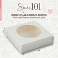 thumbnail image 2 of Spec101 White Small Cookie Box with Window - 100pk 4.4in Square Bakery Boxes, 2 of 2