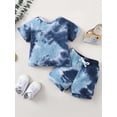 thumbnail image 6 of CARETOO Toddler Baby Boys Clothes Te Dye Top T-shirt Short 2Pcs Outfits 95% Cotton Summer Casual Set, 6 of 14