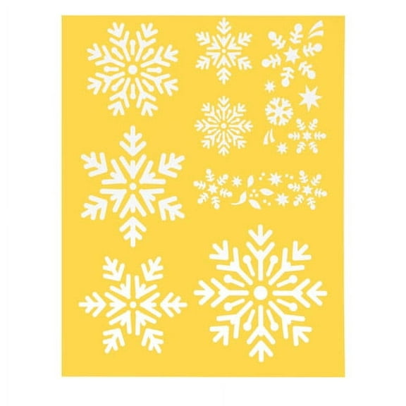 Darice Craft Stencils. Assorted Snowflakes. 8.5 x 11 inches