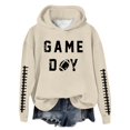 thumbnail image 1 of WEAIXIMIUNG Sweat à Capuche pour Femmes, Imprimé Football Baseball, Col Rond et Manches Longues, 1 of 4