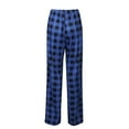 thumbnail image 5 of DENGDENG Womens Plaid Pj Pants Plaid Cute Pajamas Joggers Lounge Sleep Bottoms Plus Size Checkered Pants Comfy Drawstring Wide Leg Pant 2024 Blue M, 5 of 7