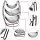 thumbnail image 2 of Soporte de canastas de frutas de 3 niveles para almacenamiento de frutas, soporte de metal para encimera de mesa decorativa para frutas, Br Feliz Sencillez, 2 of 5