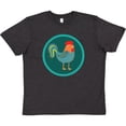 thumbnail image 3 of Inktastic Rooster Chicken Farmer Youth T-Shirt, 3 of 5