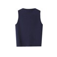 thumbnail image 3 of Chaleco elegante de cuello redondo para mujer, Top corto sin mangas con botonadura única, moda urbana, 2024, 3 of 5