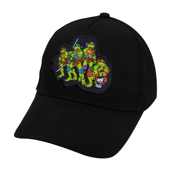 Teenage Mutant Ninja Turtles Baseball Cap, TMNT Kid Hat, Adjustable Cotton Hat - Black