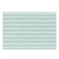 thumbnail image 1 of Mint Cutting Board, Horizontal Wavy Lines White Striped Abstract Soft Toned Nautical Art Display, Decorative Tempered Glass Cutting and Serving Board, Large Size, Almond Green White, by Ambesonne, 1 of 1