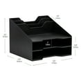 thumbnail image 3 of Mind Reader Desktop Organizer, Vertical File Holder, Paper Trays, Office, Plastic, 12.5"L x 11.75"W x 9.5"H, Black, 3 of 7