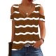 thumbnail image 2 of Camisas de Manga Corta para las Mujeres, Cuello en V Plegable de Impresión Del Hombro Top Casual Hecho de Poliéster Cómodo para el Verano, Tops de Bikini para las Mujeres, 2 of 9