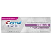 Crest 3D White Brilliance Advanced Whitening Technology Toothpaste, Mesmerizing Mint, 4.1 oz