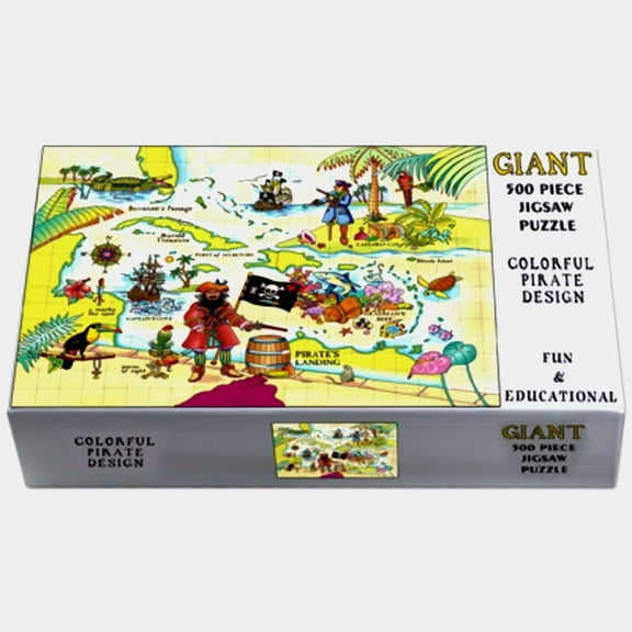 Pirate Design Colorful Giant Jigsaw Puzzle 500 pcs (21" x 15" When Finished)