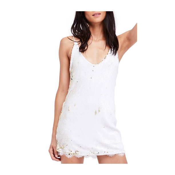 Free People Free People Womens Seeing Double Sequin Slip Dress Walmart Com Walmart Com