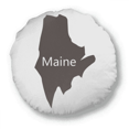 thumbnail image 1 of Maine America USA Map Outline Round Throw Pillow Home Decoration Cushion, 1 of 3