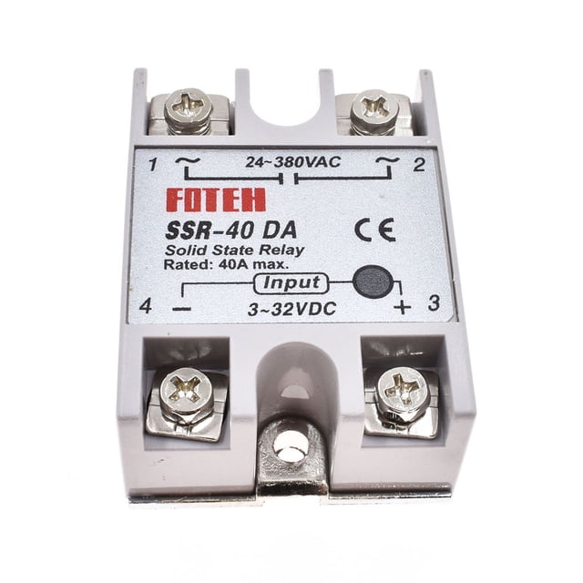 SSR-10DA SSR-25DA SSR-40DA SSR-40AA SSR-75DA SSR-60DA DC-AC Módulo de relé de estado sólido DC 3-32V a 24-380V AC Transformador de voltaje Vogacara MK1626-03B