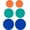 Bundle 1, variant on Replacement Lids for Pyrex Containers Round Glass Food Plastic - (2) 2-Cup Orange, (2) 4-Cup Teal, (2) 7-Cup Blue - BPA-Free, Dishwasher & Microwave Safe