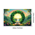 thumbnail image 1 of Lucky Clover Coin Pattern St Patrick's Day Party Backdrop Banner Wall Decor Green Shamrock Leaf Decoration Photography Props Background Festive Event, 1 of 4