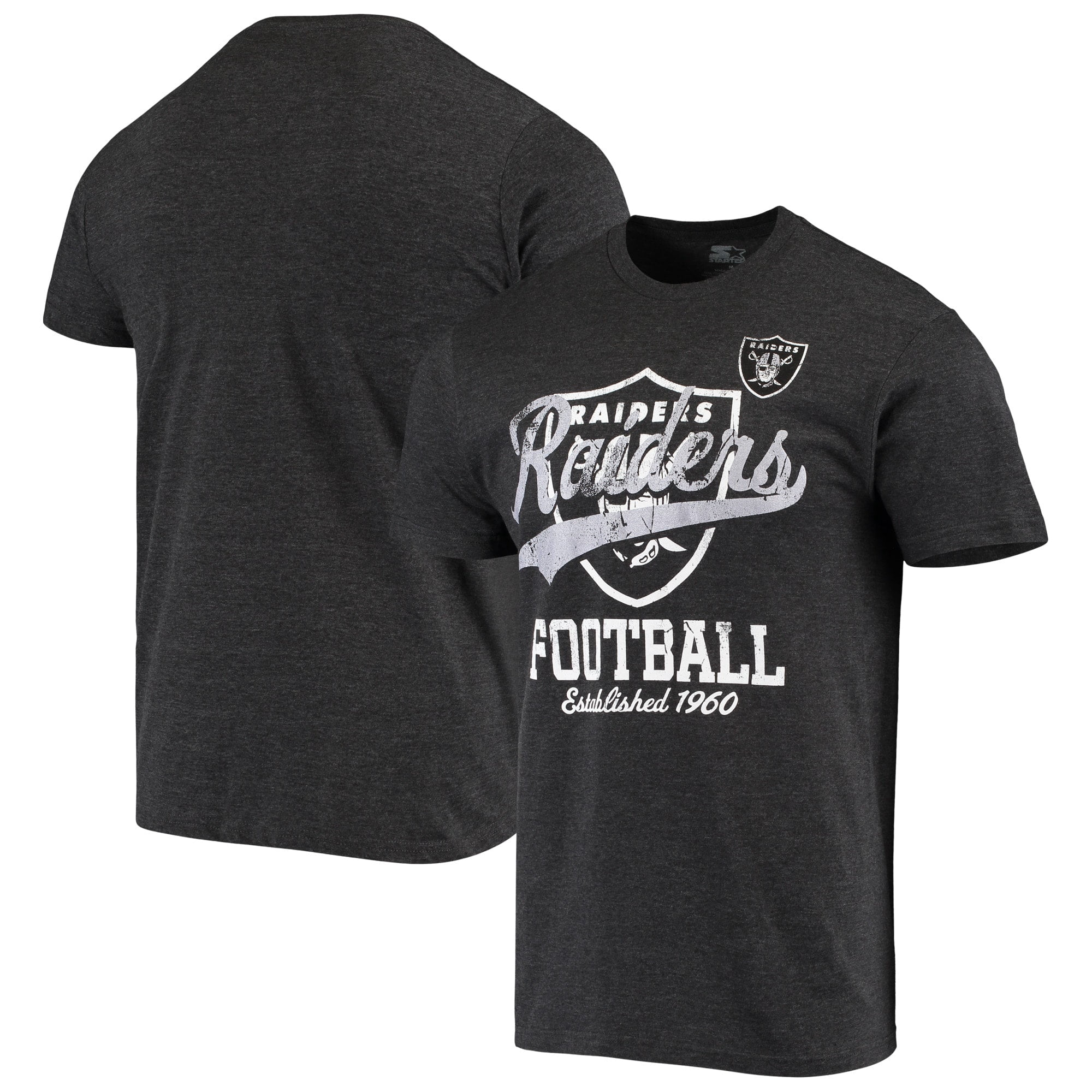 Las Vegas Raiders Starter Blitz T-Shirt - Heathered Black - Walmart.com - Walmart.com