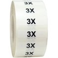 thumbnail image 1 of Clear 3X Clothing Size Strip Stickers | 1.25 x 5" Inches Wide | 125 Pack, 1 of 1