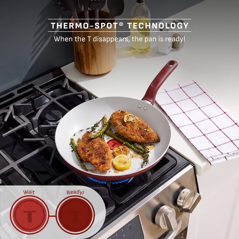 T-fal Easy Care 18 Piece Ceramic Nonstick Cookware Set, Pots and