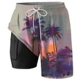 thumbnail image 4 of CHENge Board Shorts Men's No Lining Lightweight Solid Color Quick Dry Beach Swimming Shorts with Liner Anti-Chafe Fishing Shorts for Men, 4 of 5