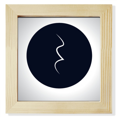 thumbnail image 1 of White Music Quarter Rest Black Square Picture Frame Wall Tabletop Display, 1 of 3