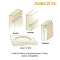 thumbnail image 2 of POWERTEC Solid Carbide Up Cut 1/8" Spiral Router Bit, Router Bit 1/4" Shank Woodworking Router bits for use on CNC and Router Tool, Router bits for Router Bushing, 5PK, 73003-P5, 2 of 6