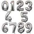 thumbnail image 3 of Globos de aluminio con forma de número digital de plata y oro rosa de gran tamaño de 16/32/40 pulgadas para decoración de fiestas de cumpleaños de adultos y niños, 3 of 5