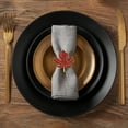 thumbnail image 5 of Decozen Autumn Napkin Rings Napkin Holder for Table in Maple Leaf Design, Gift Set of 8, 5 of 9