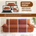 thumbnail image 6 of 73.2 Inch Queen Pull Out Sofa Bed, 3-in-1 Convertible Sleeper Velvet Loveseat for Living Room, Guest Room, Apartment, Orange, 6 of 10