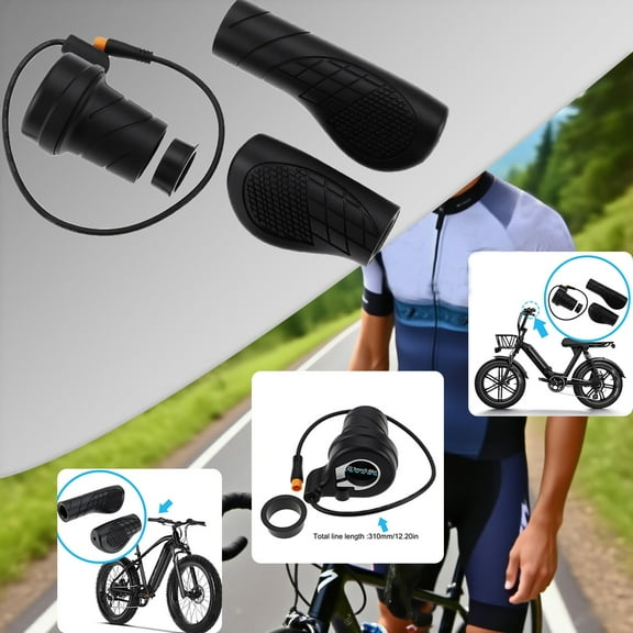 Speed Control Handle, Right Handle Half Throttle, Right Handle Half Throttle for E-Bike, 24V-72V Sm Connector for Electric Scooter and Folding Bike, Meiiso