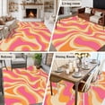 thumbnail image 5 of 5'x8' Area Rugs, Pink Orange Indoor Outdoor Area Rug for Living Room Bedroom, Art Abstract Modern Geometric Washable Bathroom Rugs Kitchen Floor Carpet Mats Home Decor Aesthetic, 5 of 8