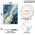 thumbnail image 3 of WOBOGO Dark Blue Gilt Pattern Acrylic Serving Trays 15.7x11.8 Inch Spill Proof Clear Decorative Organizer with Handle, 3 of 7