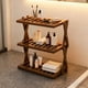 thumbnail image 4 of Estante de almacenamiento de escritorio multicapa de madera | Estante organizador de 2 o 3 niveles para tazas de té, café y vajilla | Acabado con veta de madera natural | Organizador de exhibición, 4 of 6