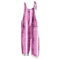 thumbnail image 3 of Gifts for Women! Xuniizn Jumpsuits for Women Summer Casual Loose Round Neck Spaghetti Strap Wide Leg Beach Rompers with Pockets Breathable Checkered Overalls, 3 of 6