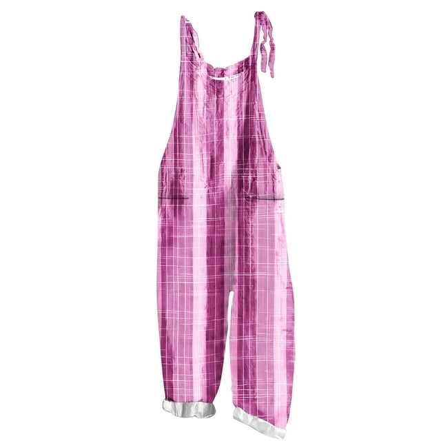 Combinaison à Bavette Décontractée pour Femmes, une-Pièce Sans Manches en Polyester à Imprimé, Longueur Régulière, pour le Quotidien Ou les Vacances, Coupe Douce et Confortable