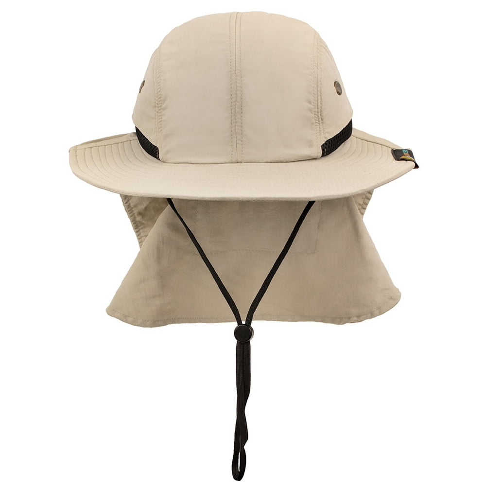 SUN CUBE Mens Fishing Hat with Neck Flap for Men Sun Hat with Wide