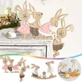 thumbnail image 2 of NSESSHome Easter Bunny Wooden Signs with Base Bunny Shaped Freestanding Centerpiece Signs Rabbit Wood Easter Bunnies Bunny Table Decor for Party Office Home Tabletop Gift, 2 of 5