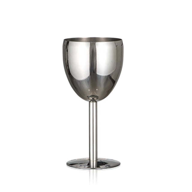 Copa de vino tinto Cubilidad de copa Pulido de acero inoxidable de un solo nivel Barware Barware Taza a prueba de estrellas Utensilios para beber para barra de barra Luz brillante 150ml Methold HA010278-03