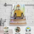 thumbnail image 5 of Unique Easter Egg Hand Towels 2 PCS, Yellow Car Kitchen Towel Ultra Soft and Highly Absorbent,Decorative Fingertip Face Towel for Bathroom Hotel, 28.3"x14.4", 5 of 5