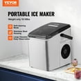 BENTISM Portable, Mini Ice Maker Machine, Fast, 26lbs/24hrs, Clear