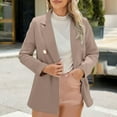 thumbnail image 2 of Rohuuque Blazers for Women Business Casual Long Sleeve Notch Lapel Open Front Suit Jacket Work Office Blazer with Pockets Khaki, 2 of 6
