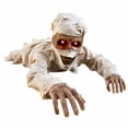 thumbnail image 2 of Sahpxhe Halloween Decorations Outdoor Ghost Decor, Crawling Mummy Prop with Voice Control Red Glowing Eyes Scary Sounds for Yard Party Decor White, 2 of 5