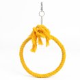 thumbnail image 2 of Parrot Swing Toy Hanging Cotton Rope Round Bird Circle Swing Parrot Ring Perch, 2 of 10