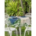 thumbnail image 3 of Outdoor Tablecloth with Umbrella Hole for Patio/Picnic/Party/Camping, Green Botanical Waterproof Table Cloth Round Cover Washable, Summer Monstera Leaf Tropical Foliage Rustic (Dia 54"), 3 of 9