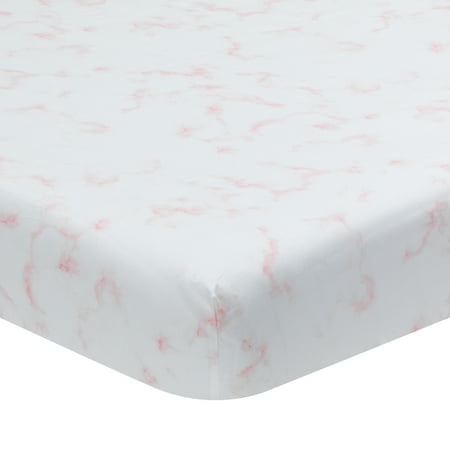 UPC: 0084122010017 | Lambs & Ivy Signature Rose Marble Organic Cotton Fitted Crib Sheet