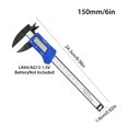 thumbnail image 3 of Riwesomey Calibrador Vernier Digital, regla micrométrica de calibre 0-150mm, pantalla LCD, instrumento artesanal de medición operado por para el Medidores de medidas dimensionales TYPE2  Azul Riwesomey TO000933-03, 3 of 6